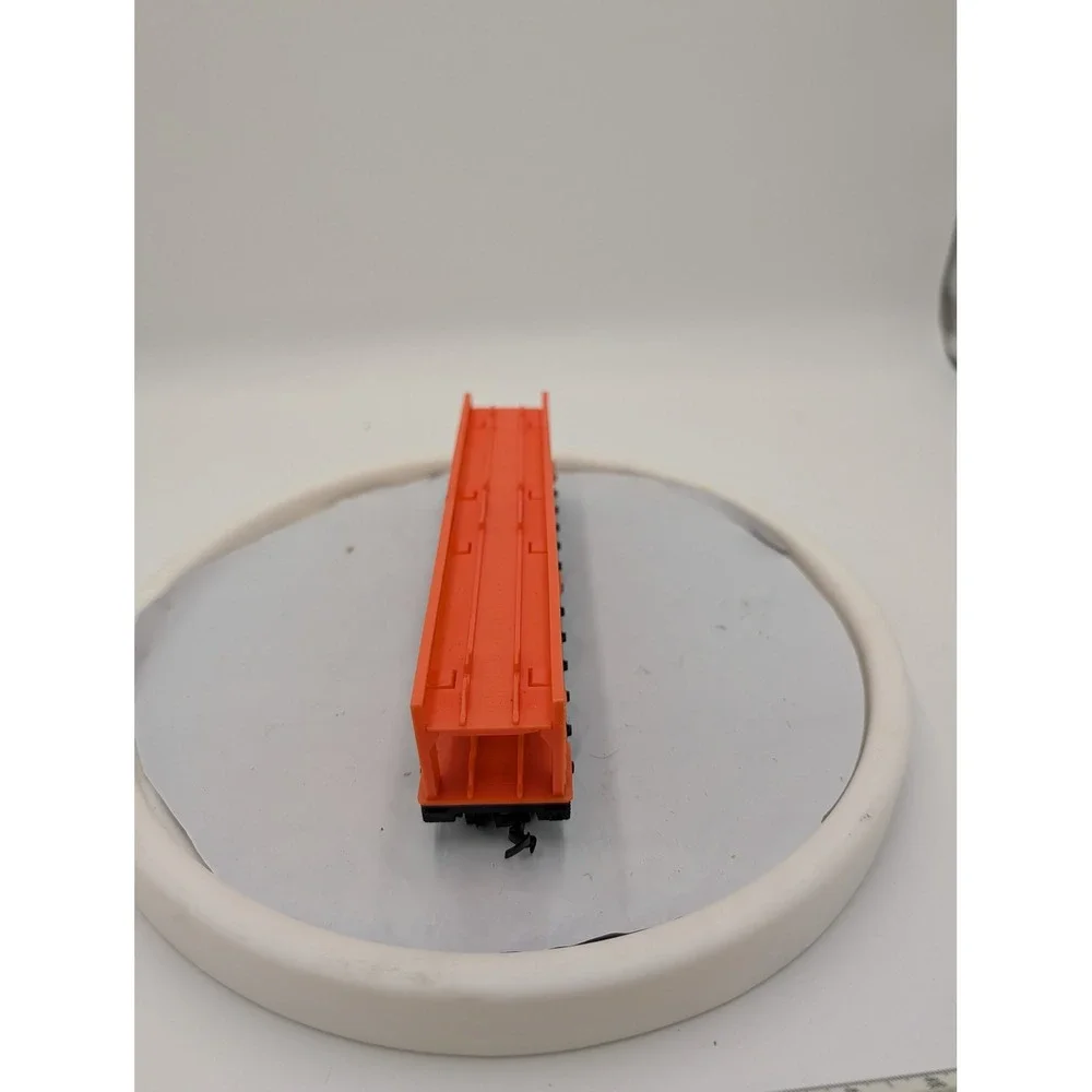 Frisco Trailer Train Auto‎ Loader Boxcar HO Scale Orange Black Model Train Car